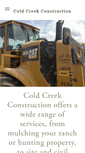 Mobile Screenshot of coldcreekconstruction.com